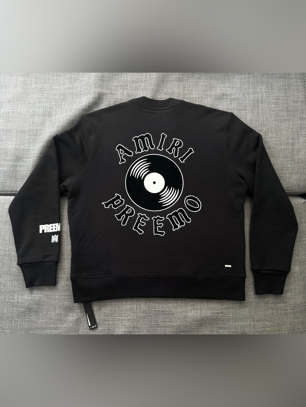 Amiri Sweatshirt Medium Preemo Black Graphic Crewneck Sweater